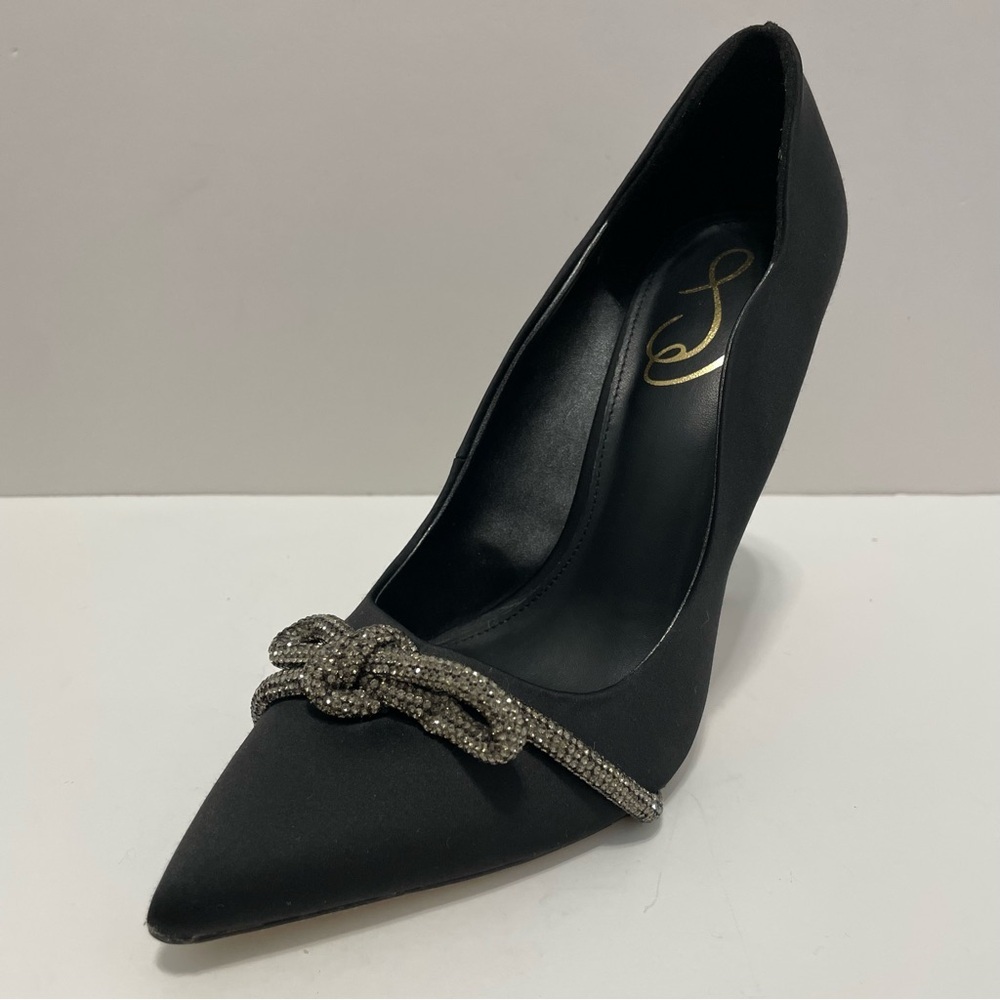 Sam Edelman Deela Pointed Toe Heel Black with Silver Accents Size 9 - Picture 4 of 15